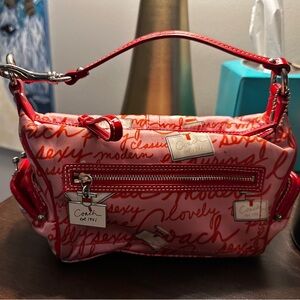 Coach Pink / Red mini Shoulder Bag Purse Valentine’s Day perfect
